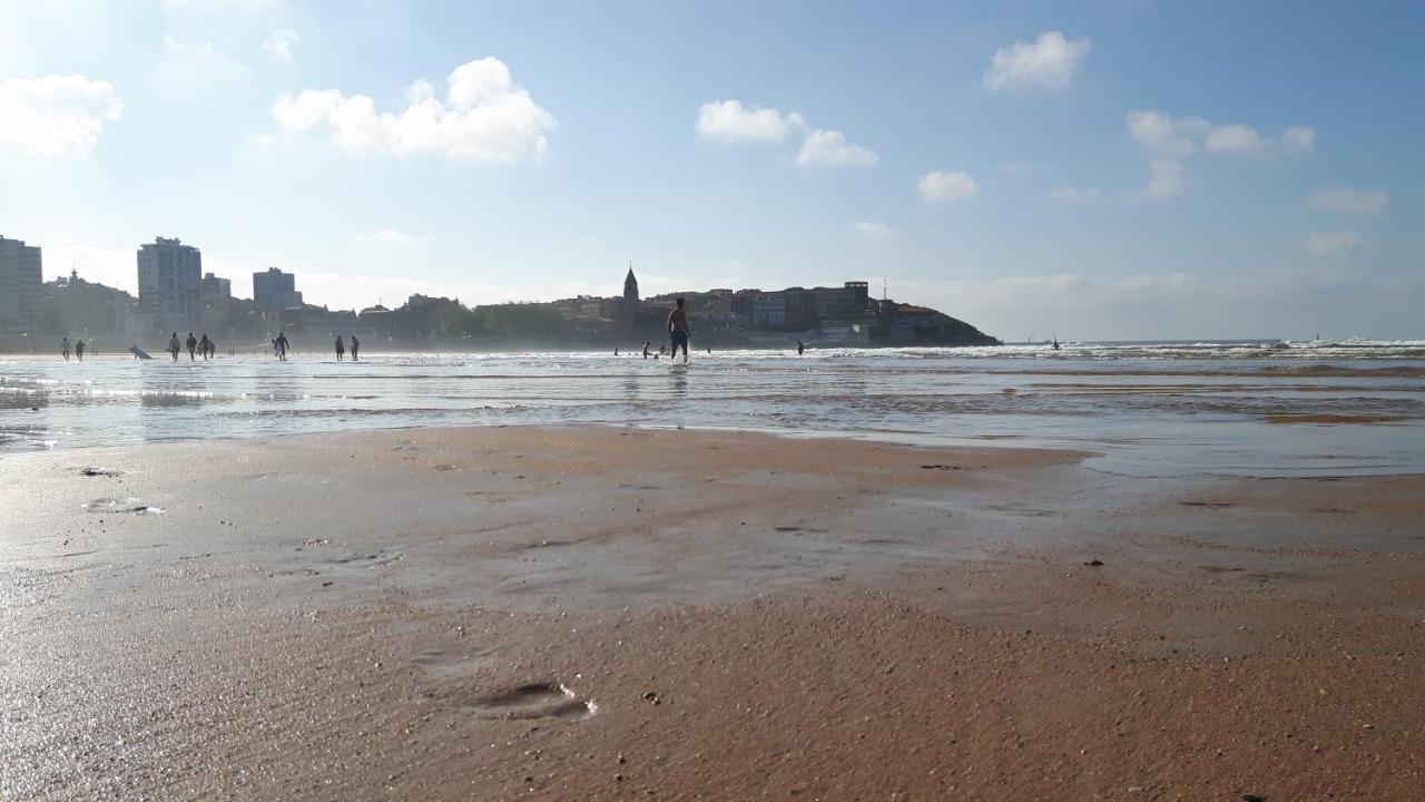 Apartamento La Escalerona Con Vistas Al Mar Lägenhet Gijón Exteriör bild