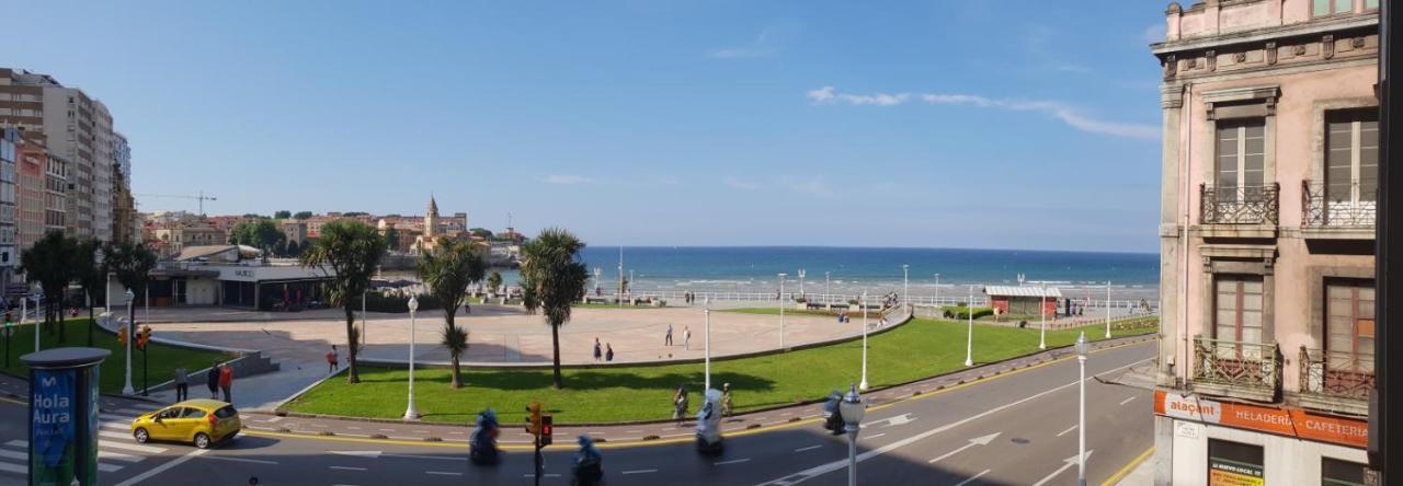 Apartamento La Escalerona Con Vistas Al Mar Lägenhet Gijón Exteriör bild